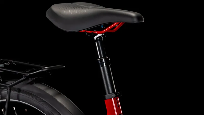 Cube Supreme Hybrid Comfort Pro 500 Electric Hybrid Bike 2025 in Fire Red/Black-4