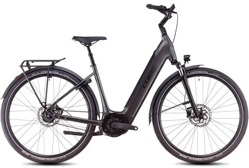 Cube Supreme Easy Entry Hybrid Deluxe One 625 Electrc Hybrid Bike 2025 in Slateblack 