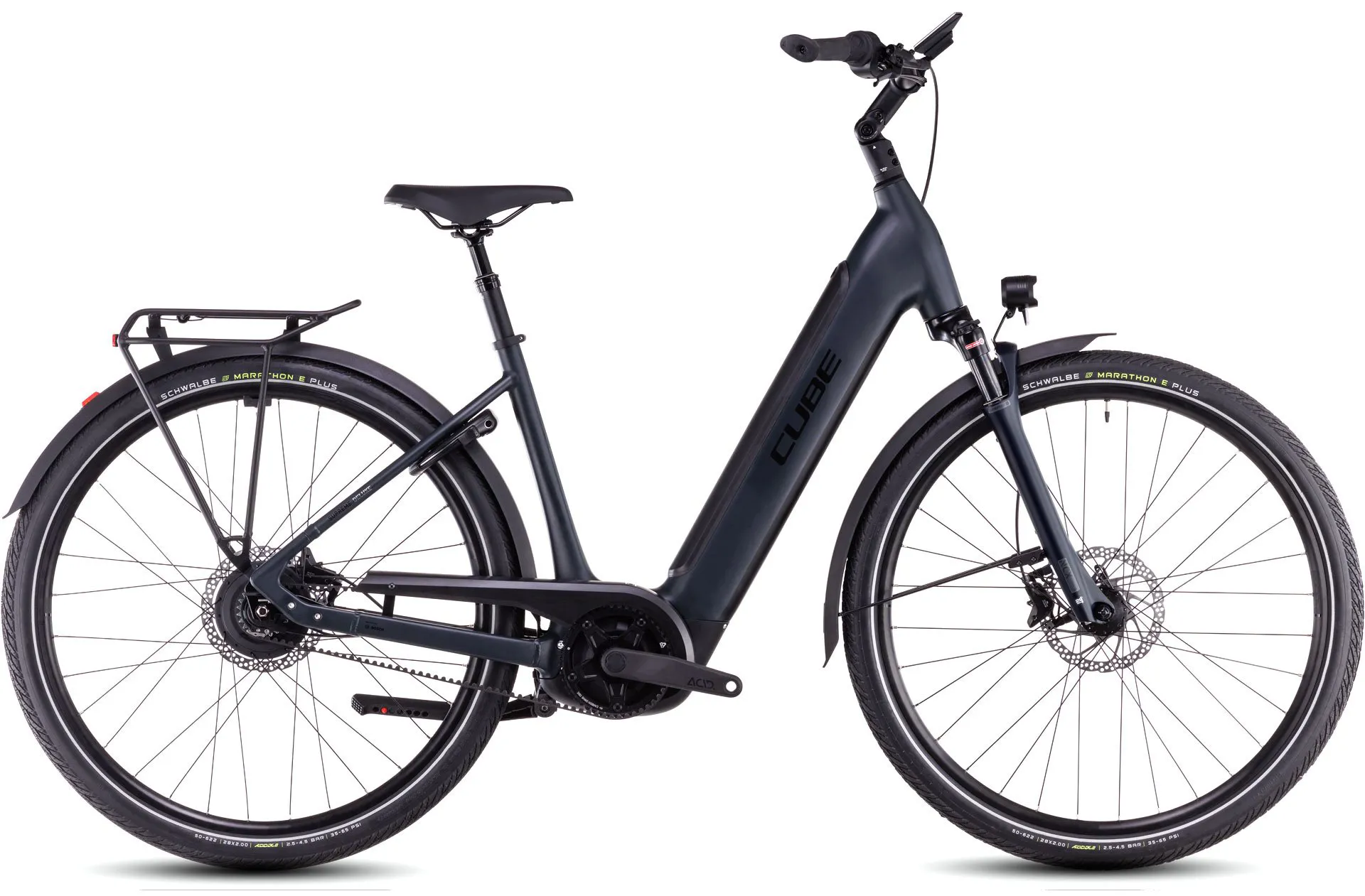 Cube Supreme Hybrid Deluxe Pro 625 Electric Hybrid Bike 2025 in Night/Black