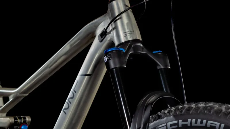 Cube Stereo ONE22 Race Full Suspension Mountain Bike 2025 in Raw Metal/Black-3