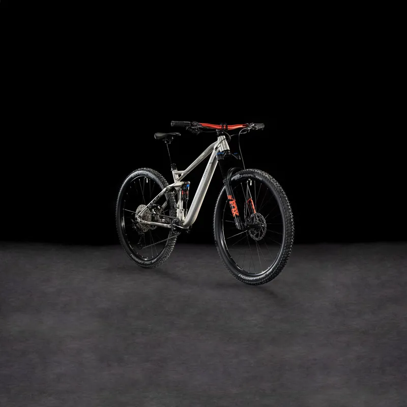 Cube Stereo ONE22 Race Full Suspension Mountain Bike 2025 in Raw Metal/Black-6