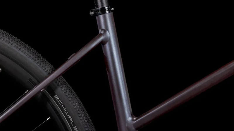 Cube Nulane One Hybrid Bike 2025 in Mineral Grey black Trapeze-2