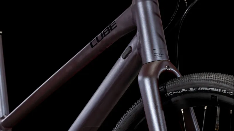 Cube Nulane One Hybrid Bike 2025 in Mineral Grey black Trapeze-6
