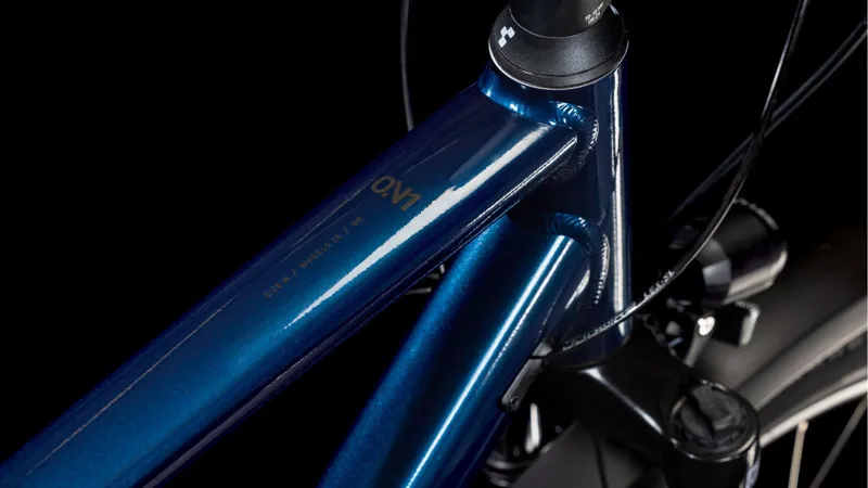 Cube Touring One Hybrid Bike 2025 in Deep sea black chrome Trapeze-1