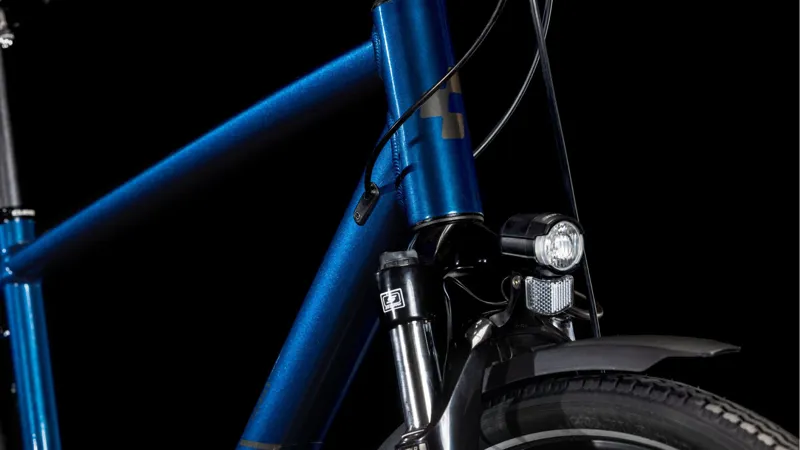 Cube Touring One Hybrid Bike 2025 in Deep sea black chrome Trapeze-5