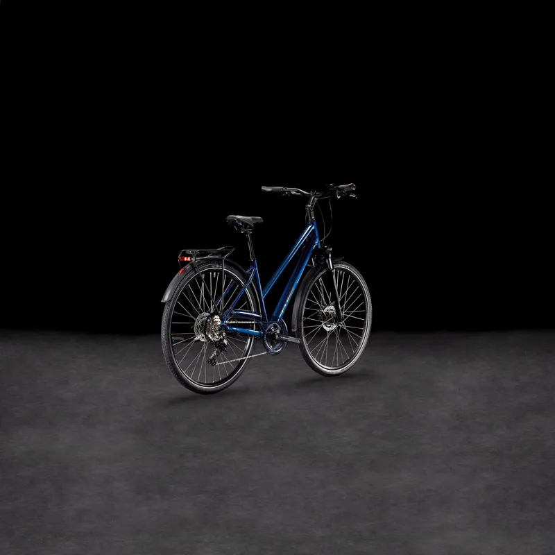 Cube Touring One Hybrid Bike 2025 in Deep sea black chrome Trapeze-6