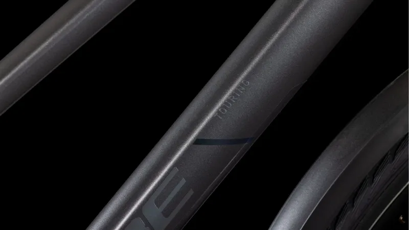 Cube Touring Pro Hybrid Bike 2025 in Slab Grey and Metal-4