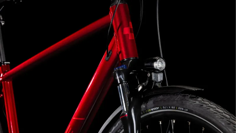 Cube Touring Pro Hybrid Bike 2025 in Maroon and Pearl -5