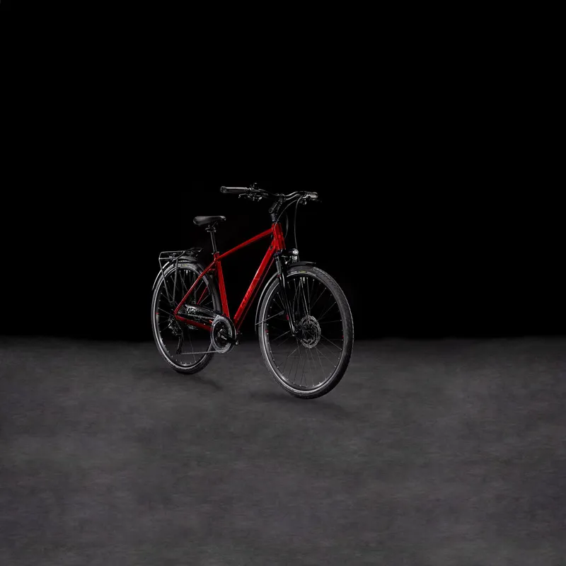 Cube Touring Pro Hybrid Bike 2025 in Maroon and Pearl -1