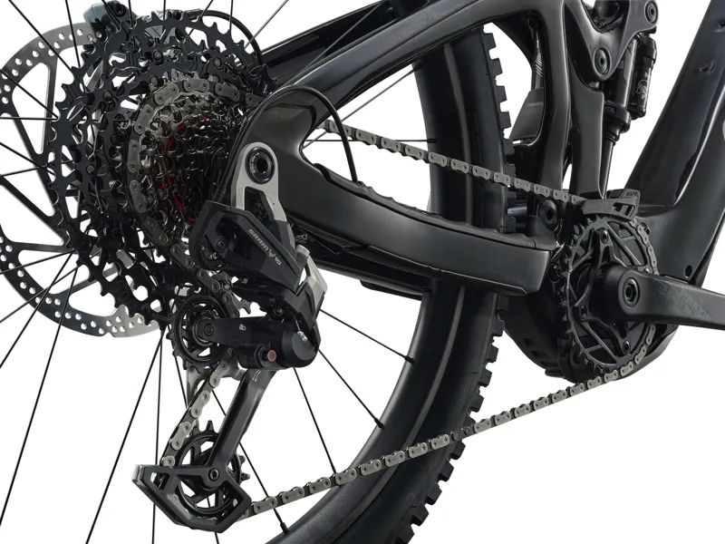 Giant Reign Advanced E+ 1 Electric Full Suspension Mountain Bike 2026 in Mercury/Carbon Smoke-5