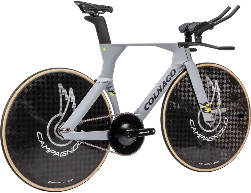 Colnago T1RS Disc 2026 Carbon Track Bike Pursuit Aero Bar Campag in Grey-2
