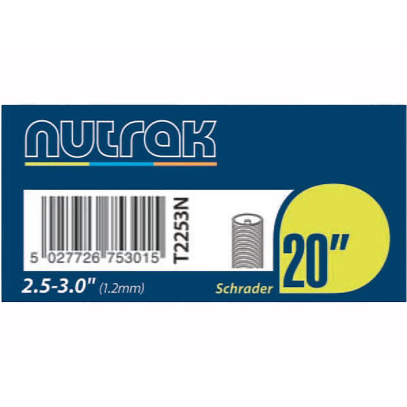 Balfes Bikes Nutrak 20 x 2.5 - 3.0 inch Schrader Valve 1.3mm Fat Bike Inner Tube | Free postage over £30, £10 off first order, price match & 0% finance.