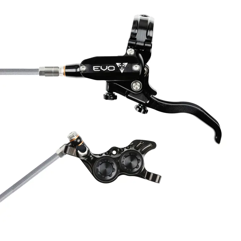 Balfes Bikes Hope Brake EVO GR4 - No Rotor - BRAIDED - Right Hand in Black/Black | Free postage over £30, £10 off first order, price match & 0% finance.