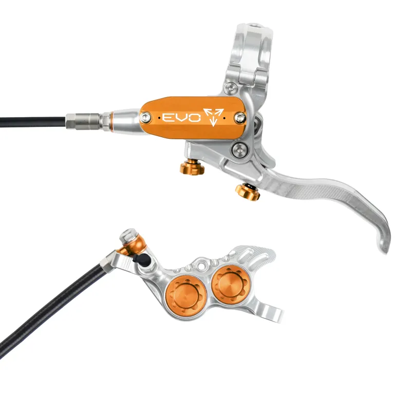 Hope Brake EVO GR4 - No Rotor - Left Hand in Silver/Orange