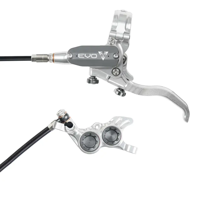 Balfes Bikes Hope Brake EVO GR4 - No Rotor - Left Hand in Silver/Smoke | Free postage over £30, £10 off first order, price match & 0% finance.