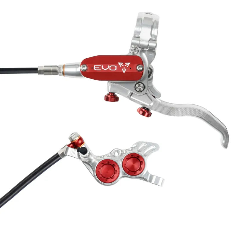 Hope Brake EVO GR4 - No Rotor - Left Hand in Silver/Red