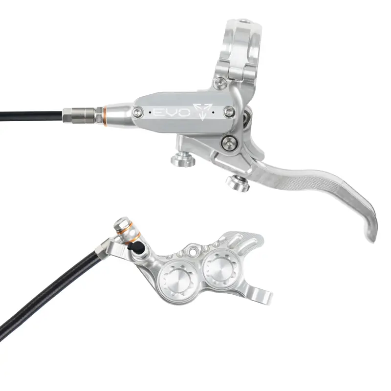 Balfes Bikes Hope Brake EVO GR4 - No Rotor - Right Hand in Silver/Silver | Free postage over £30, £10 off first order, price match & 0% finance.