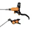 Hope Brake EVO TR4 - No Rotor -  BRAIDED - Left Hand in Black/Orange