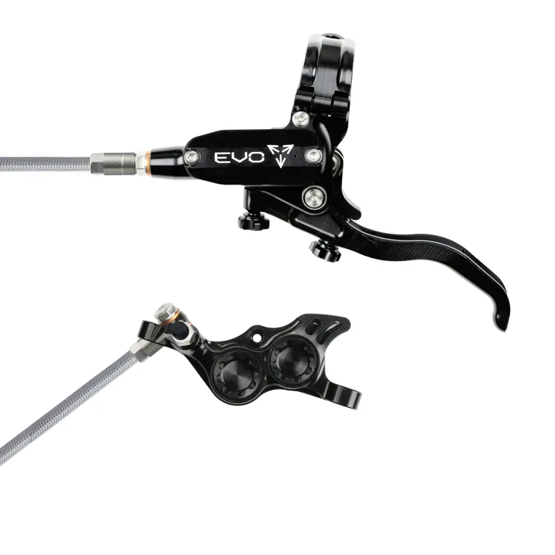 Balfes Bikes Hope Brake EVO TR4 - No Rotor - BRAIDED - Left Hand in Black/Black | Free postage over £30, £10 off first order, price match & 0% finance.