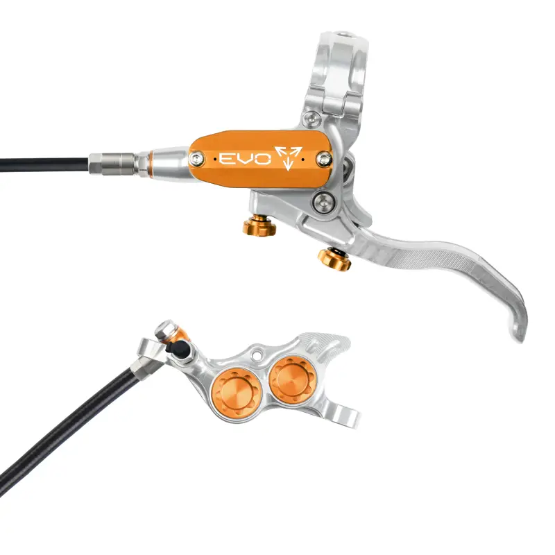 Balfes Bikes Hope Brake EVO TR4 - No Rotor - Left Hand in Silver/Orange | Free postage over £30, £10 off first order, price match & 0% finance.