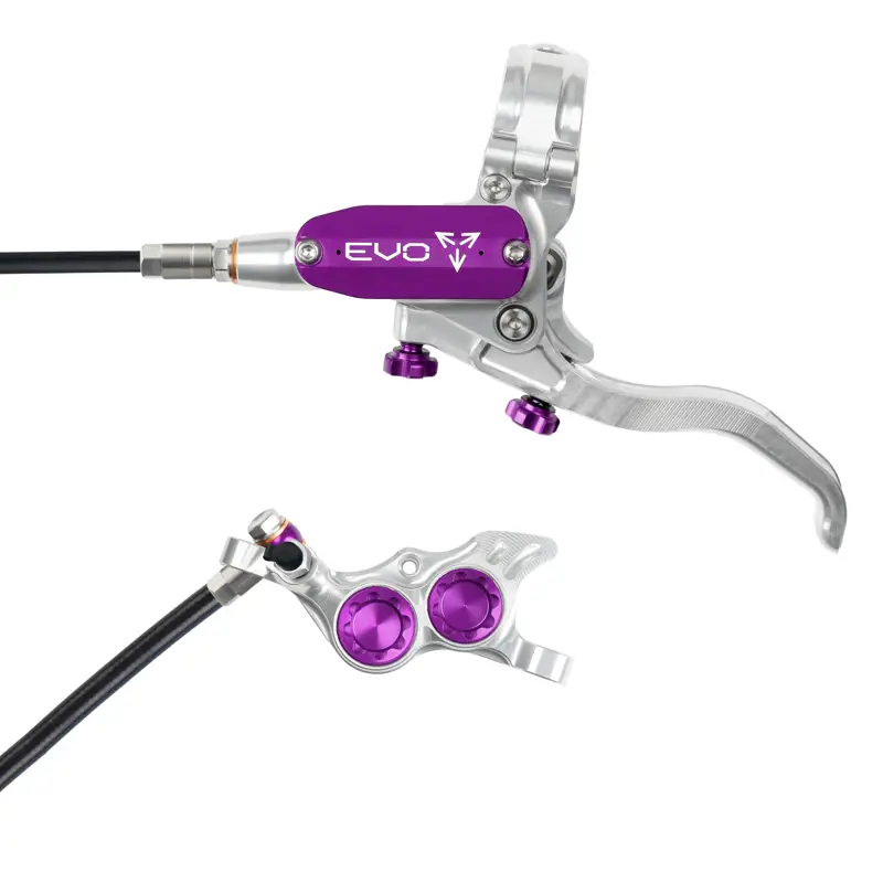 Balfes Bikes Hope Brake EVO TR4 - No Rotor - Right Hand in Silver/Purple | Free postage over £30, £10 off first order, price match & 0% finance.