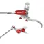 Hope Brake EVO TR4 - No Rotor -  BRAIDED - Right Hand in Silver/Red