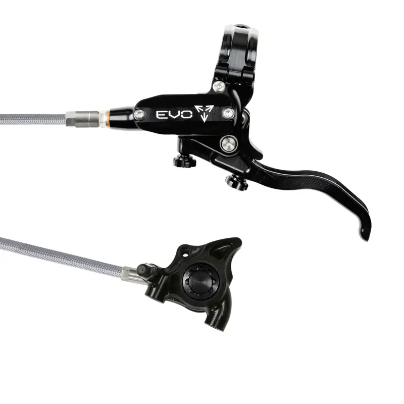Balfes Bikes Hope Brake EVO X2 Flatmount - No Rotor - BRAIDED - Left Hand in Black/Black | Free postage over £30, £10 off first order, price match & 0% finance.