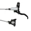 Hope Brake EVO X2 Flatmount - No Rotor -  BRAIDED - Left Hand in Black/Silver