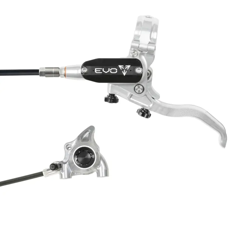 Balfes Bikes Hope Brake EVO X2 Flat Mount - No Rotor - Right Hand in Silver/Black | Free postage over £30, £10 off first order, price match & 0% finance.