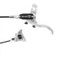 Hope Brake EVO X2 Flatmount - No Rotor -  BRAIDED - Left Hand in Silver/Black