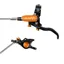 Hope Brake EVO X2 - No Rotor -  BRAIDED - Left Hand in Black/Orange