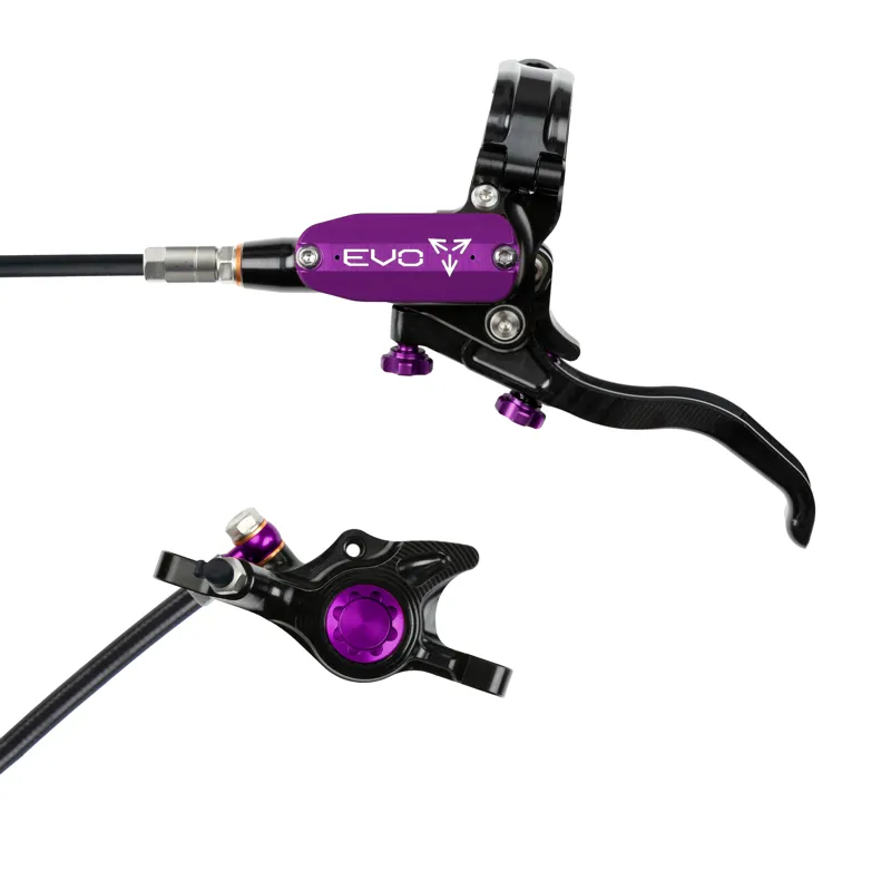 Hope Brake EVO X2 - No Rotor - Left hand in Black/Purple