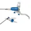 Hope Brake EVO X2 - No Rotor -  BRAIDED - Left Hand in Silver/Blue