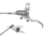 Hope Brake EVO X2 - No Rotor -  BRAIDED - Left Hand in Silver/Smoke