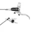 Hope Brake EVO X2 - No Rotor -  BRAIDED - Left Hand in Silver/Black