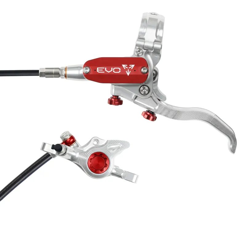 Hope Brake EVO X2 - No Rotor - Left hand in Silver/Red