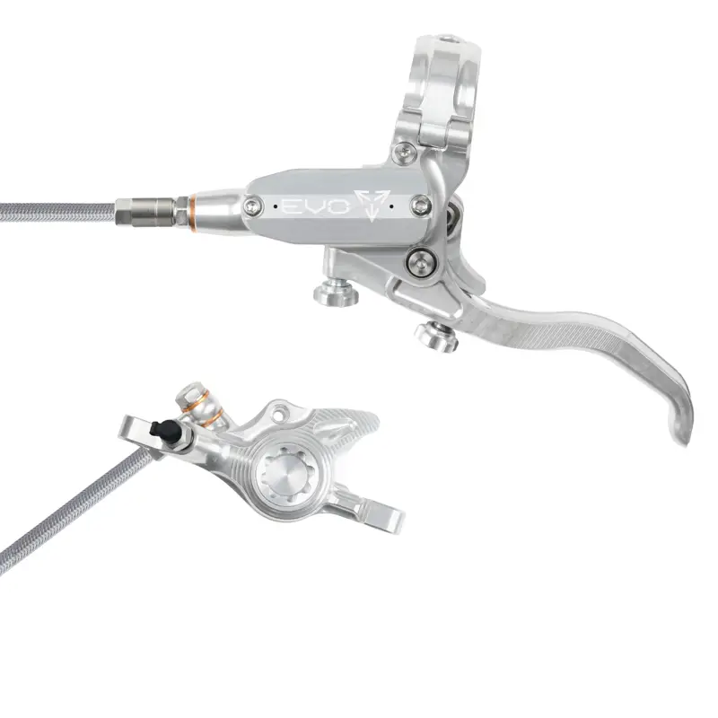 Balfes Bikes Hope Brake EVO X2 - No Rotor - BRAIDED - Right Hand in Silver/Silver | Free postage over £30, £10 off first order, price match & 0% finance.