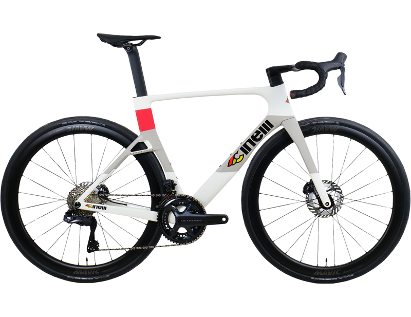 Cinelli Aeroscoop Ultegra Di2 Road Bike 2026 in Coral White