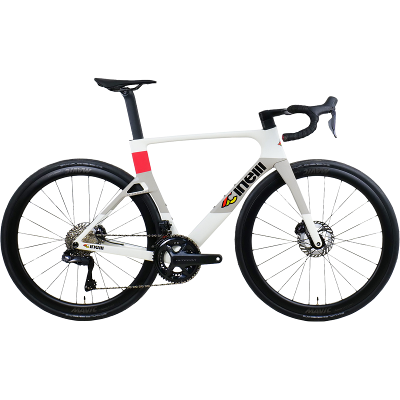 Balfes Bikes Cinelli Aeroscoop Ultegra Di2 Road Bike 2026 in Coral White | Free postage over £30, £10 off first order, price match & 0% finance.