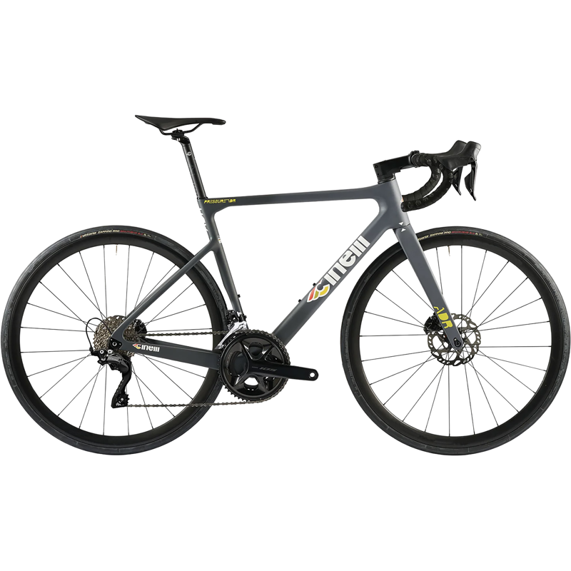 Balfes Bikes Cinelli Pressure ADR 105 12x Road Bike 2026 in Double Grey | Free postage over £30, £10 off first order, price match & 0% finance.