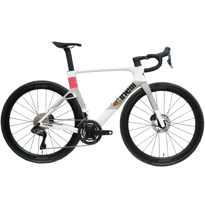 Balfes Bikes Cinelli Aeroscoop Ultegra Di2 Magene Powermeter Road Bike 2027 in Coral White | Free postage over £30, £10 off first order, price match & 0% finance.