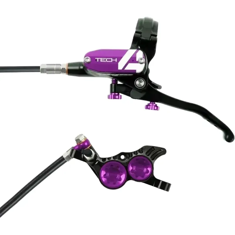 Balfes Bikes Hope Tech 4 V4 - No Rotor - Black/Purple - | Free postage over £30, £10 off first order, price match & 0% finance.