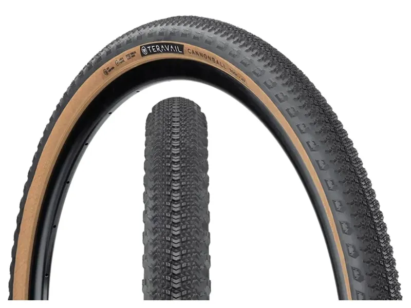 Teravail Cannonball 650b Tubeless Ready Folding Gravel/Race Durable Fast Compound 60Tpi Casing in Black/Tan-2