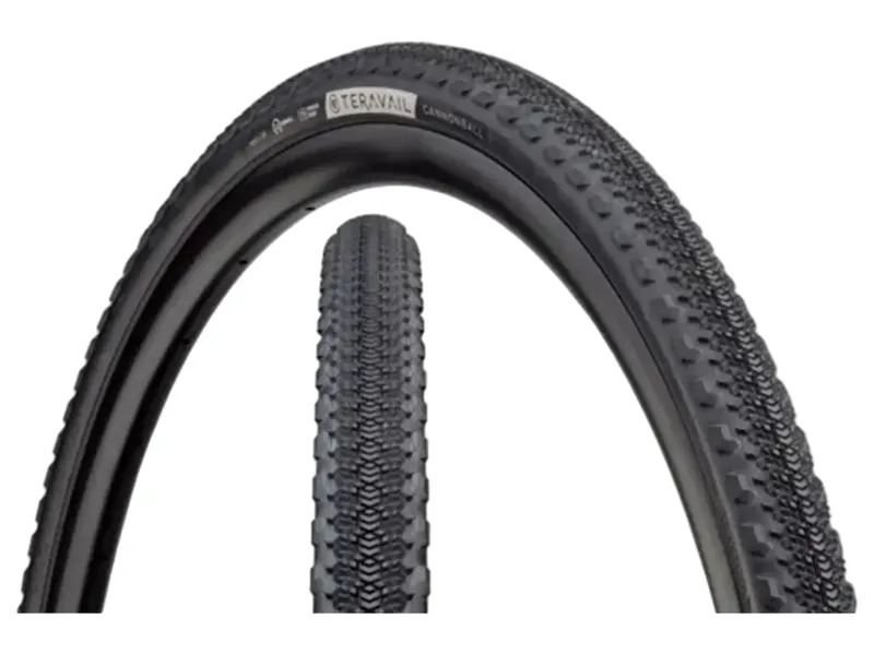 Teravail Cannonball 700c Tubeless Ready Folding Gravel/Race Durable Fast Compound 60Tpi Casing in Black