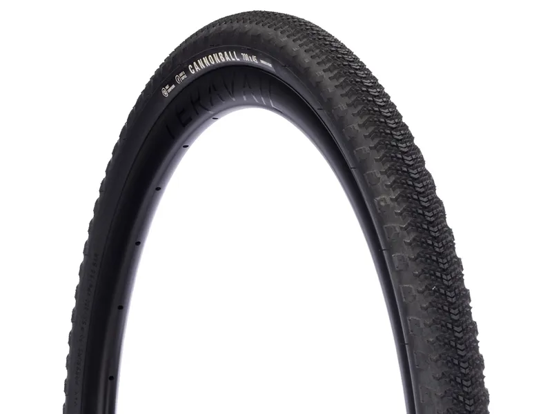 Teravail Cannonball 700c Tubeless Ready Folding Gravel/Race Light and Supple Fast Compound 60Tpi Casing in Black-1