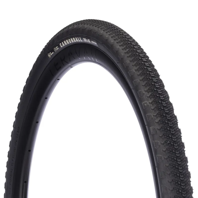 Teravail Cannonball 700c Tubeless Ready Folding Gravel/Race Light and Supple Fast Compound 60Tpi Casing in Black-1