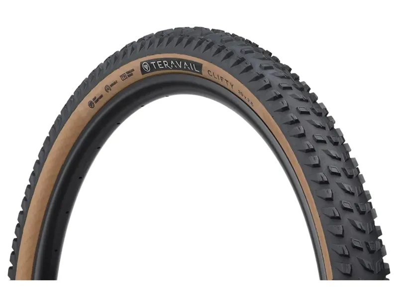 Teravail Clifty 29 inch Tubeless Ready Folding Tire in Black/Tan