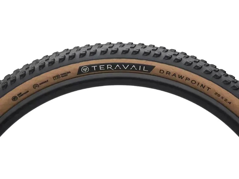 Teravail Drawpoint 29 Durable Tubeless Ready Folding Tire in Black/Tan-2