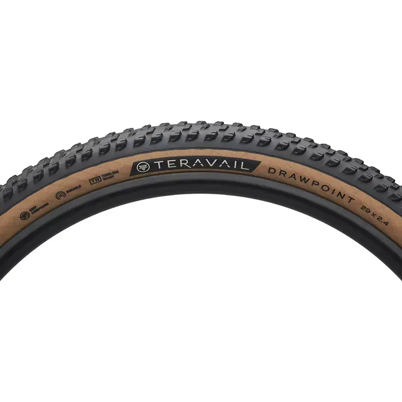 Teravail Drawpoint 29 Light and Supple Tubeless Ready Folding Tire in Black/Tan-2