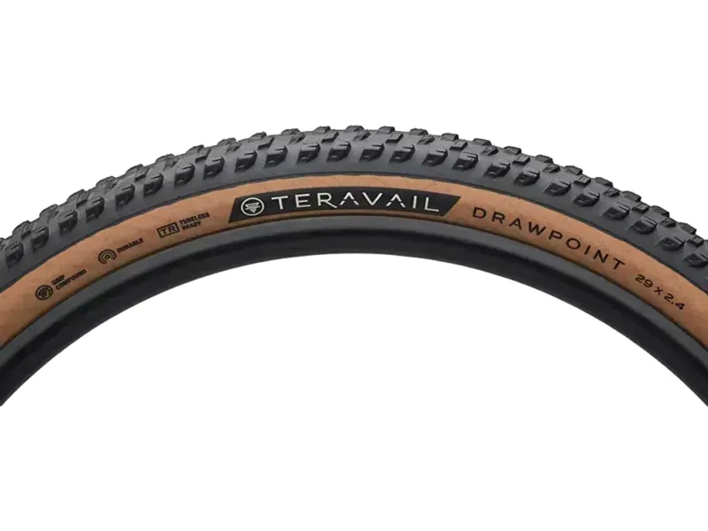 Teravail Drawpoint 29 Light and Supple Tubeless Ready Folding Tire in Black/Tan-2
